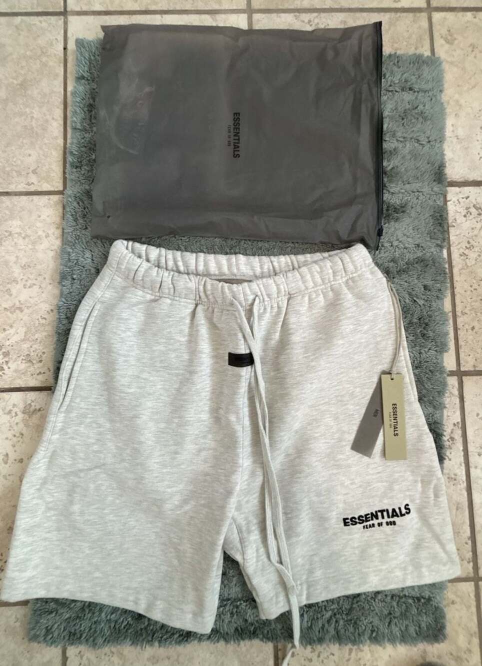 Fear of God Essentials Sweat Shorts in Light Oatmeal